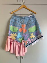 Load image into Gallery viewer, Reworked Denim Clover Skirt - 29”/75cm waist
