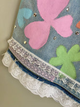Load image into Gallery viewer, Reworked Denim Clover Skirt - 29”/75cm waist
