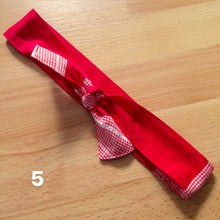 Load image into Gallery viewer, Mini Gingham and Red Cherry Pie Headband
