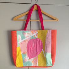Load image into Gallery viewer, Fruit Basket Upcycled Patchwork Tote Bag A
