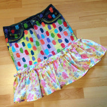 Load image into Gallery viewer, Painted and Reworked Cleo Skirt in Mashed Fairy Bread - XS
