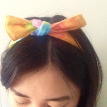 Load image into Gallery viewer, Watercolour Rainbow Cotton Flannelette Headband
