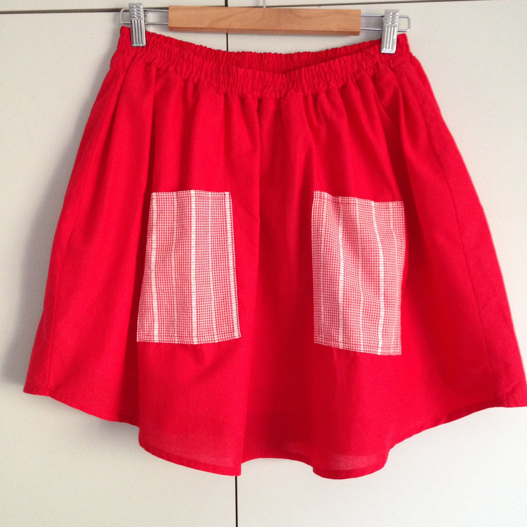 Red Freya Skirt in Cherry Pie - XS Size One Off