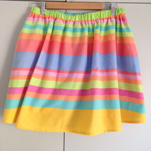 Load image into Gallery viewer, Rainbow Stripe Freya Skirt in Big Rainbro - S Size One Off
