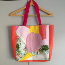 Load image into Gallery viewer, Fruit Basket Upcycled Patchwork Tote Bag B
