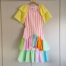 Load image into Gallery viewer, Pastel Rainbow Lil Bo Peep Dress - Reworked Vintage, S/M Size
