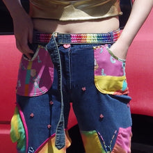 Load image into Gallery viewer, Rainbow Denim Weave Got You Belt - Reworked Vintage
